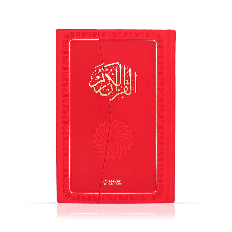 Feyzü'l Furkân Rot – Koran & Übersetzung mit Kommentar (TR, Klappdeckel)
