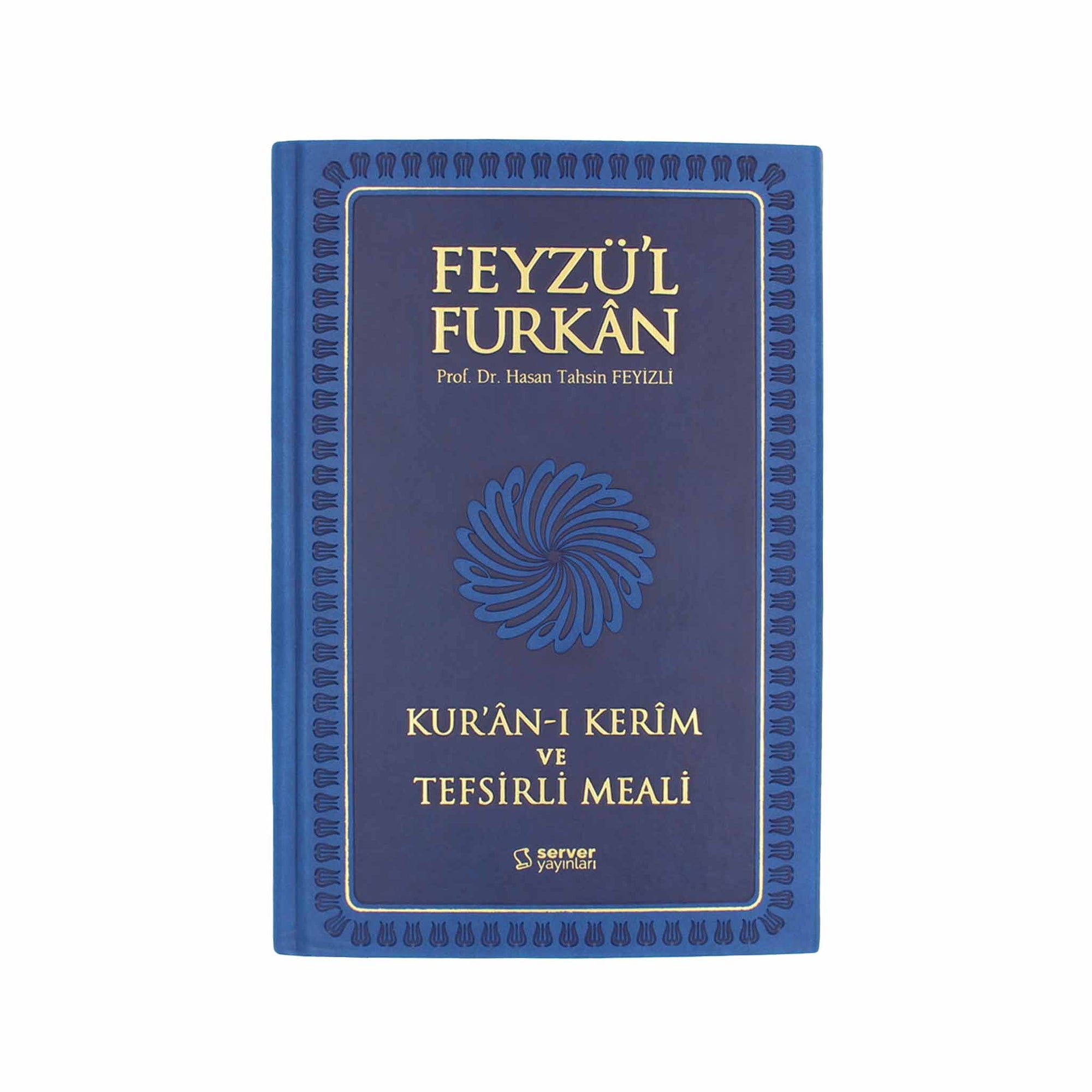 Feyzü'l Furkân Blau – Koran & Übersetzung mit Kommentar (TR, Klappdeckel)