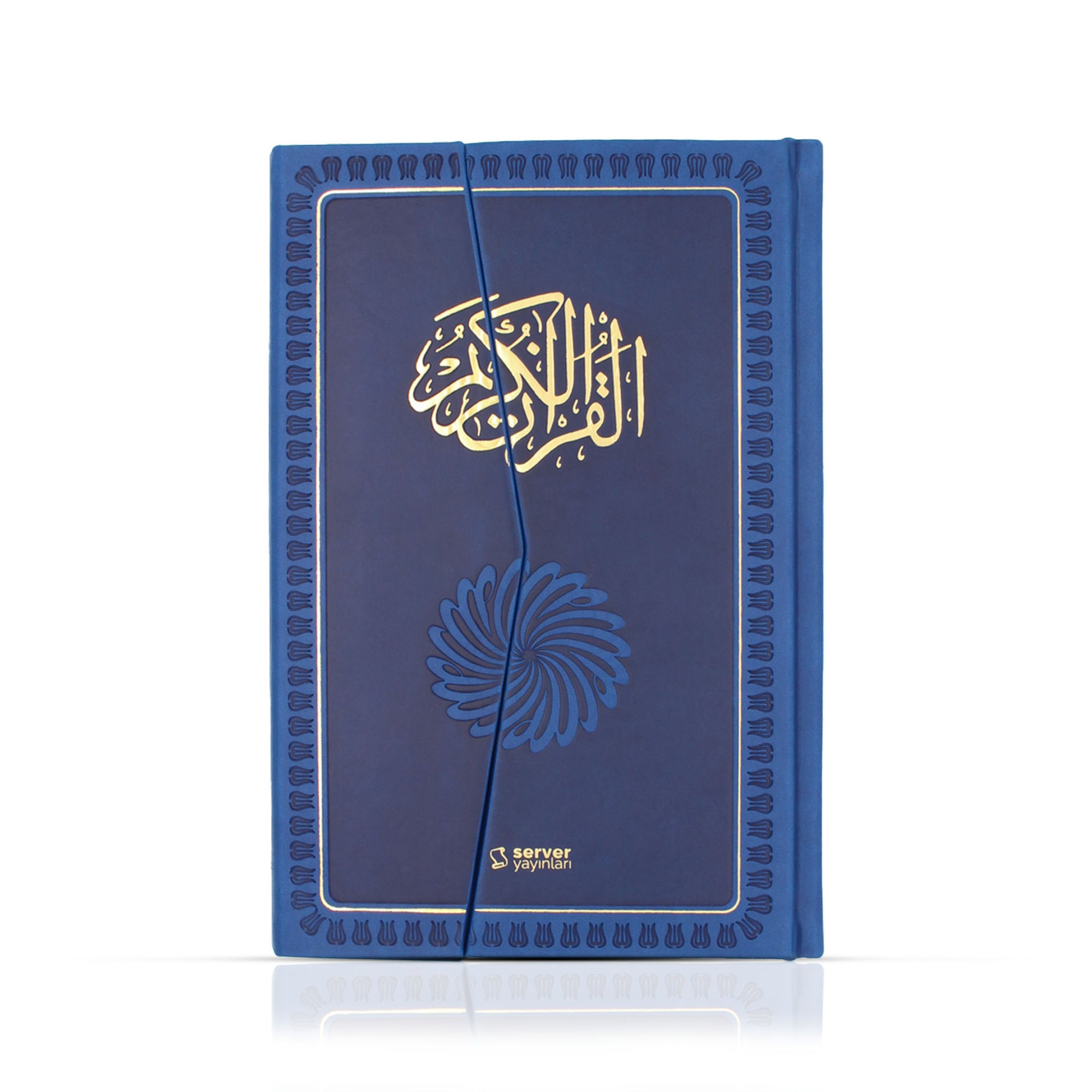 Feyzü'l Furkân Blau – Koran & Übersetzung mit Kommentar (TR, Klappdeckel)