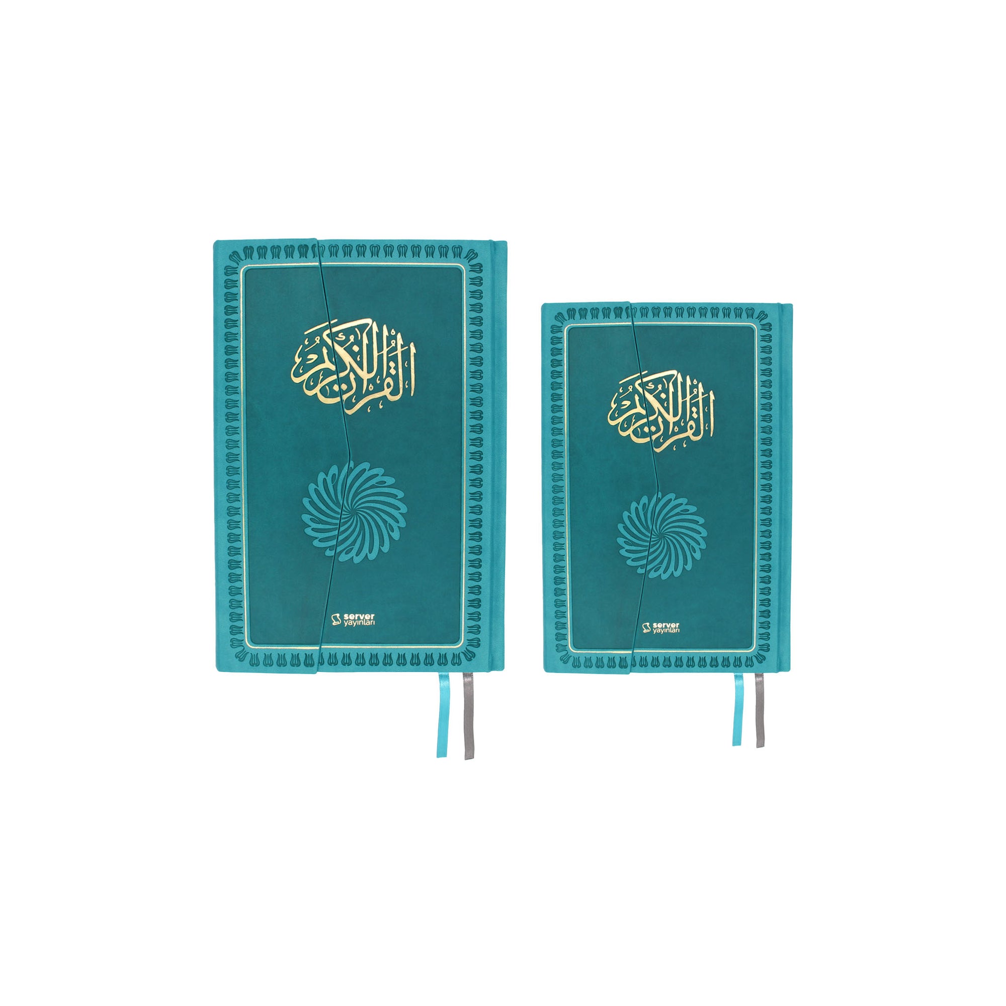 Feyzü'l Furkân Türkis – Koran & Übersetzung mit Kommentar (TR, Klappdeckel)