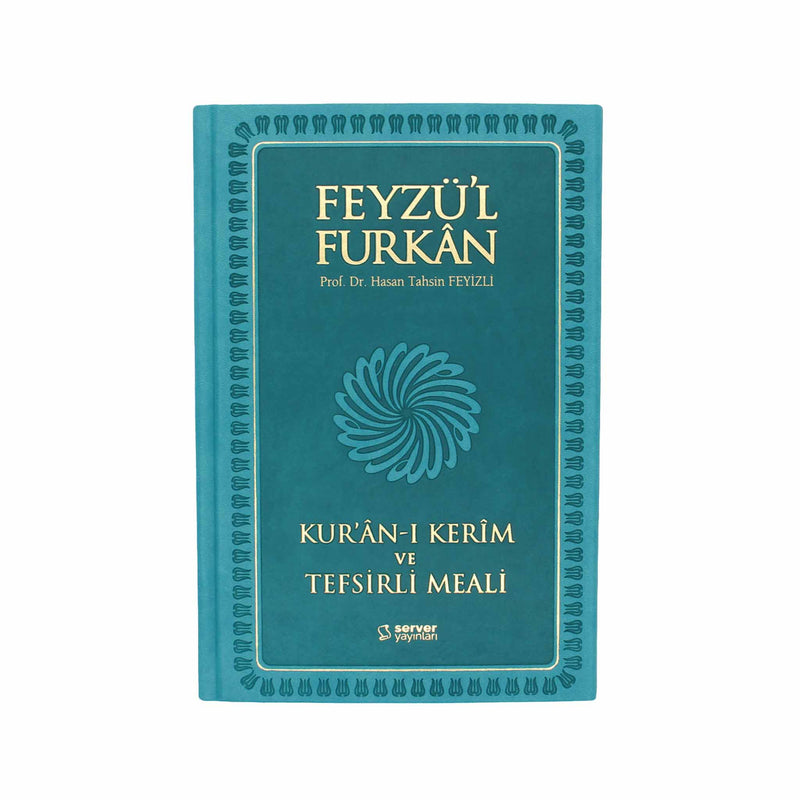 Feyzü'l Furkân Türkis – Koran & Übersetzung mit Kommentar (TR, Klappdeckel)