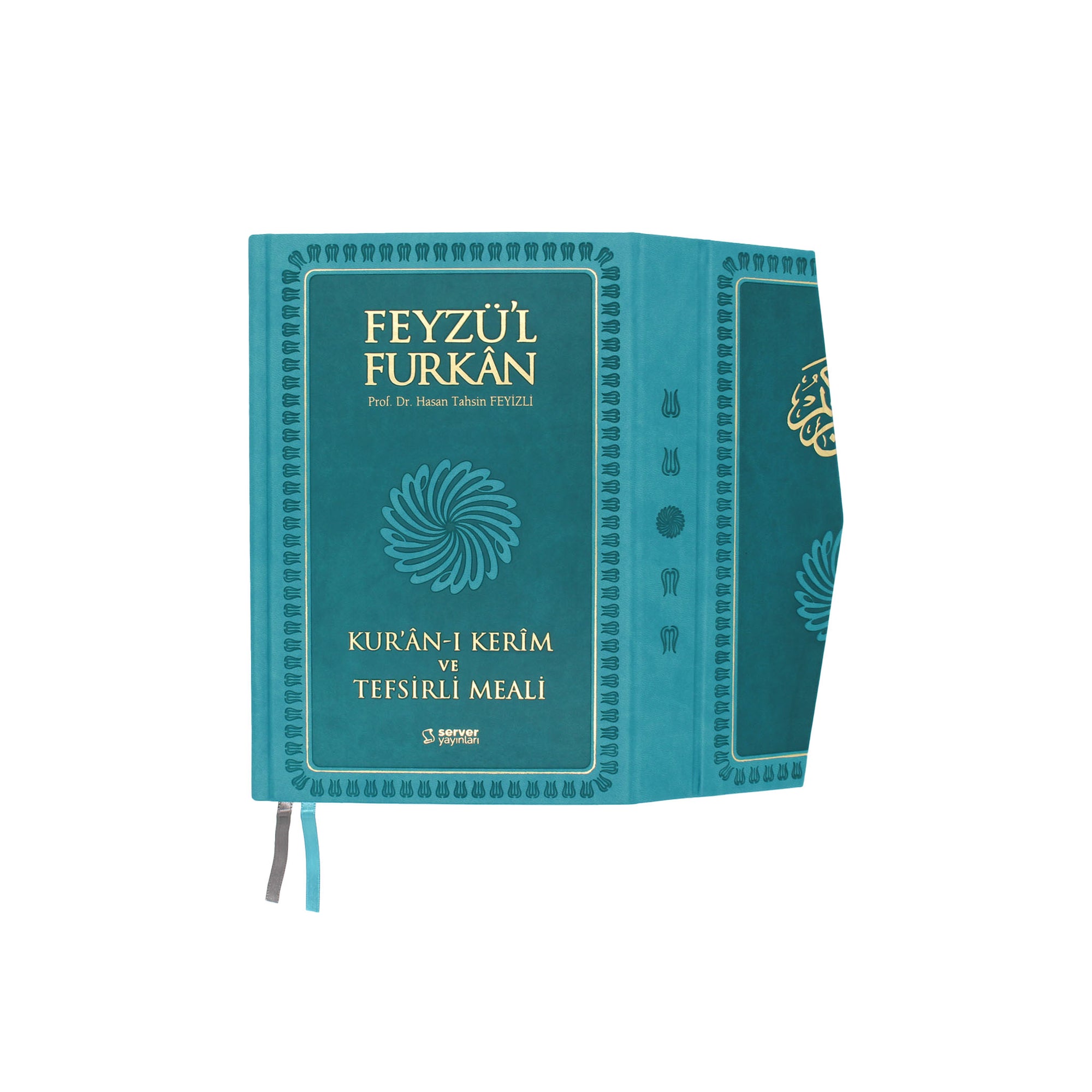 Feyzü'l Furkân Türkis – Koran & Übersetzung mit Kommentar (TR, Klappdeckel)