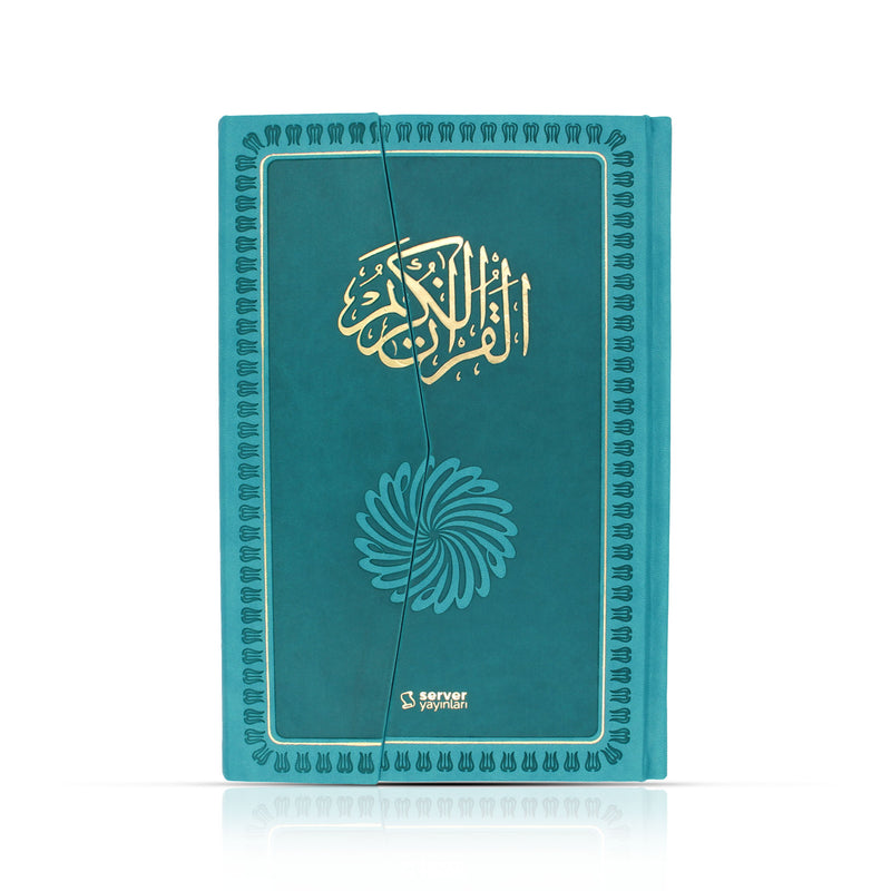 Feyzü'l Furkân Türkis – Koran & Übersetzung mit Kommentar (TR, Klappdeckel)