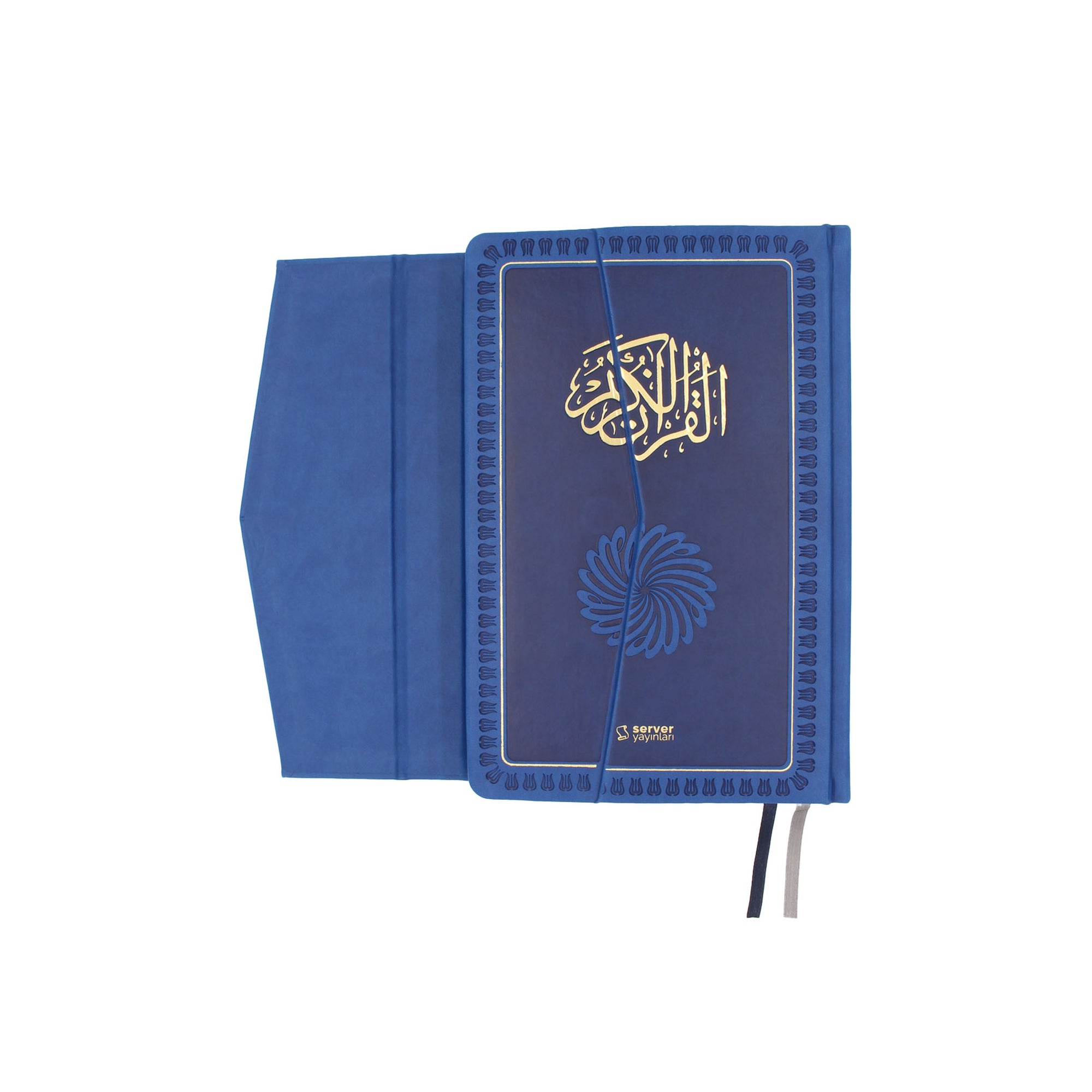 Feyzü'l Furkân Blau – Koran & Übersetzung mit Kommentar (TR, Klappdeckel)