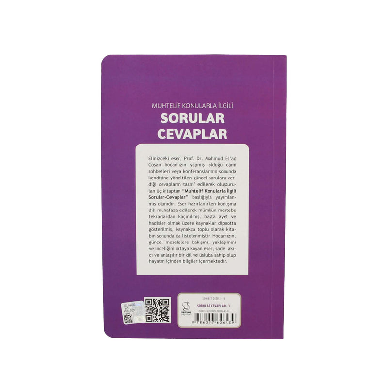 Sorular Cevaplar (Nr.3) - Muhtelif Konularla İlgili