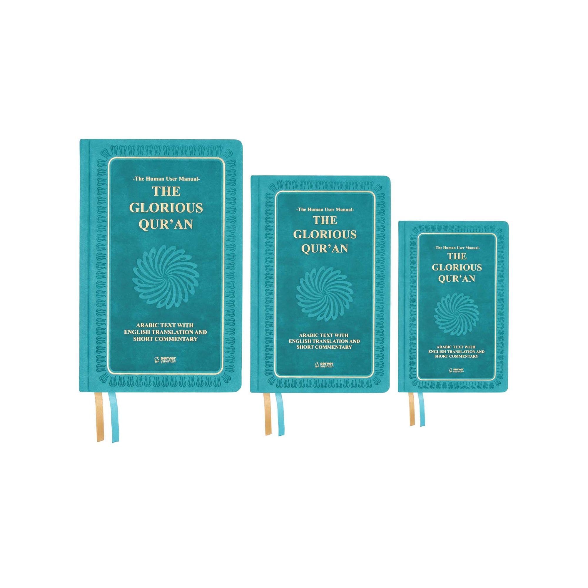 The Glorious Qur'an Türkis - Koran & Übersetzung mit Kommentar (EN)
